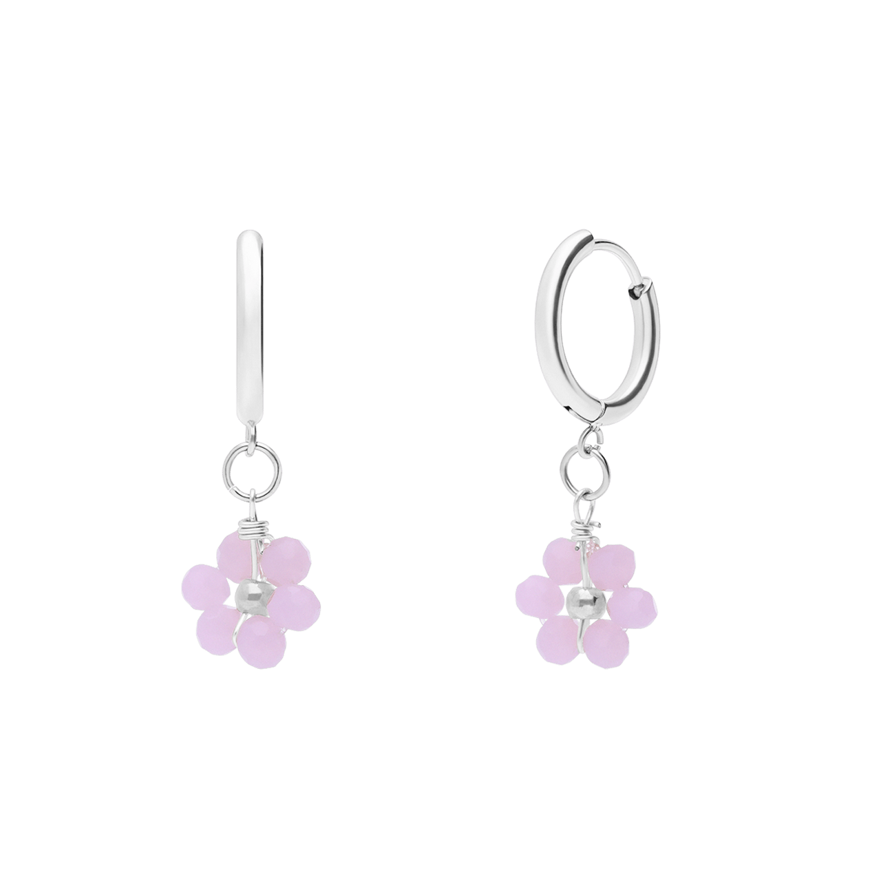 Myla stainless steel oorringen met bloemen voor dames