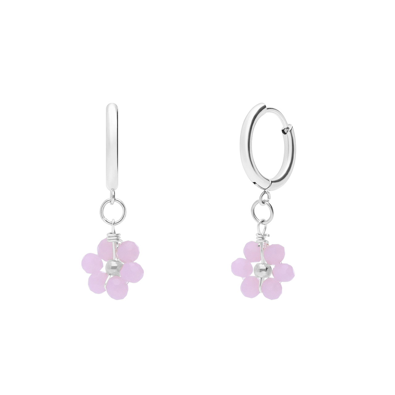 Ohrringe aus Edelstahl mit Blumen