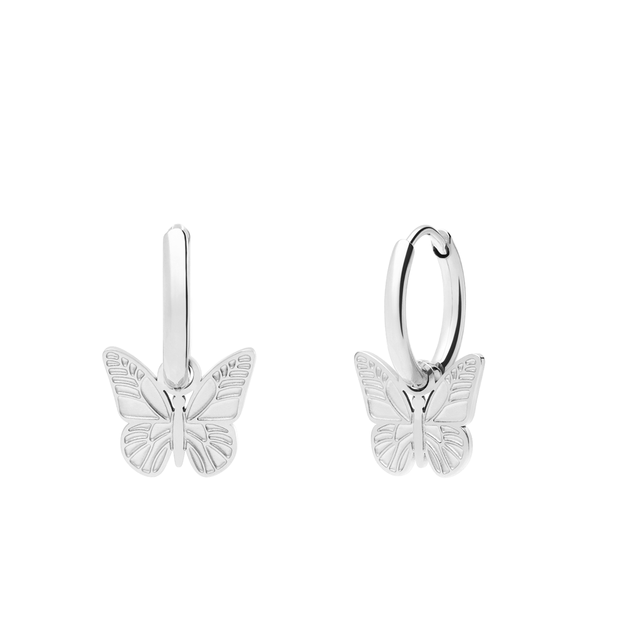 Ohrringe aus Edelstahl mit Schmetterling