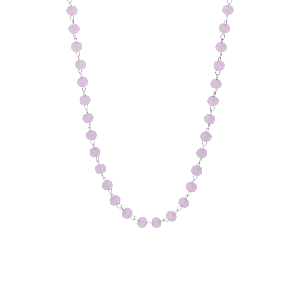 Halskette aus Edelstahl mit Rosenquarz
