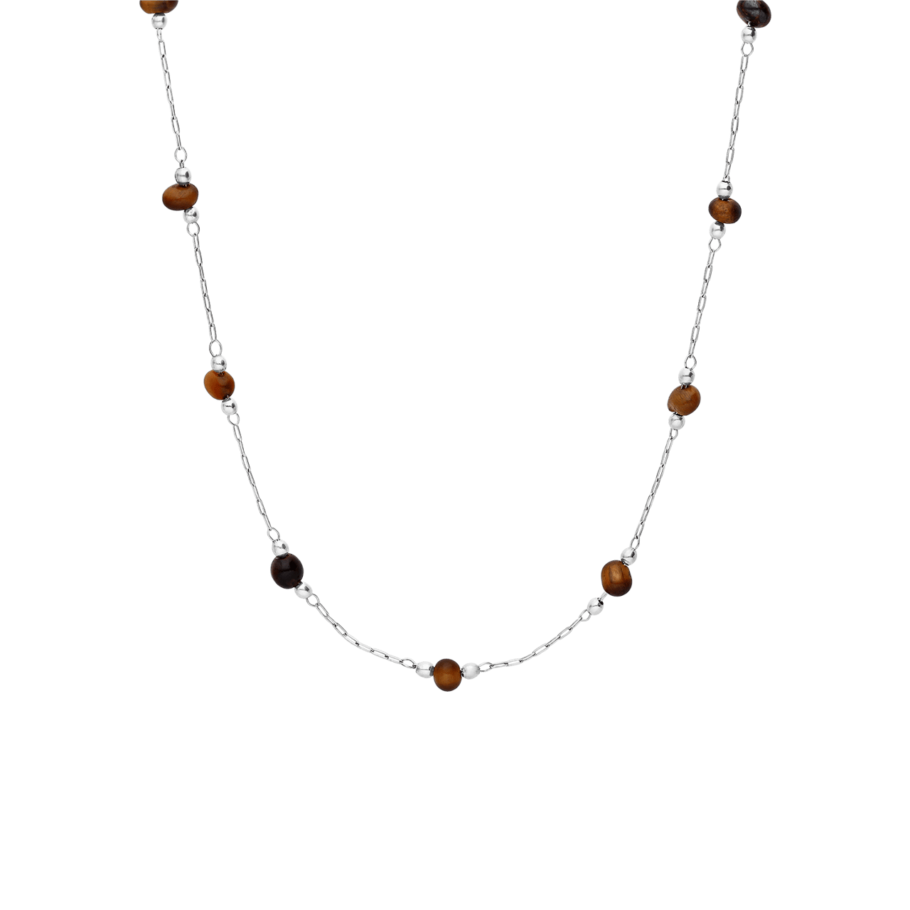 Myla stainless steel ketting met steen multi voor dames