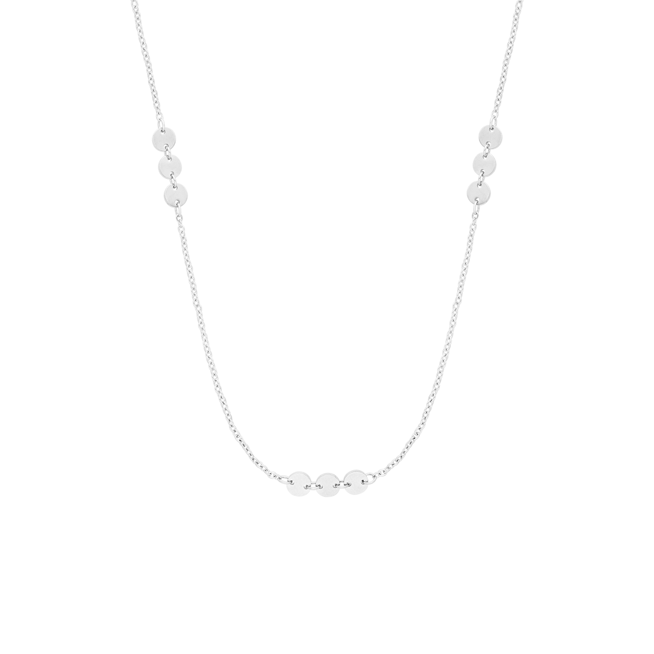 Stainless steel ketting met hanger plat/rond