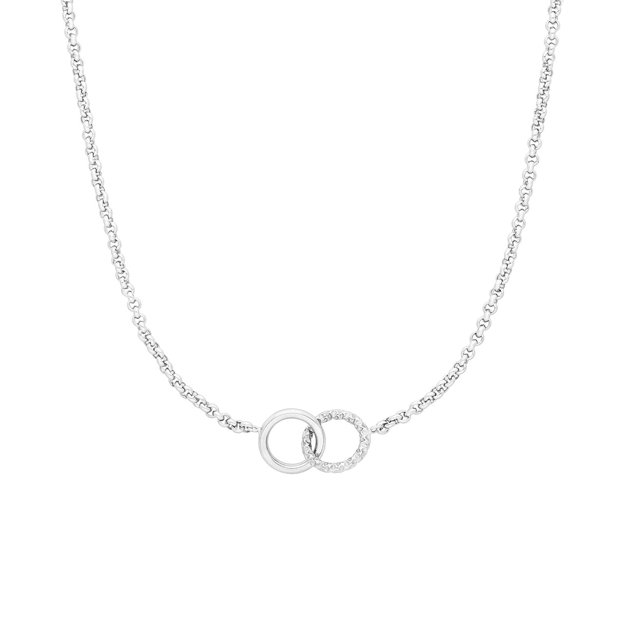 Myla stainless steel ketting met 2 cirkels voor dames