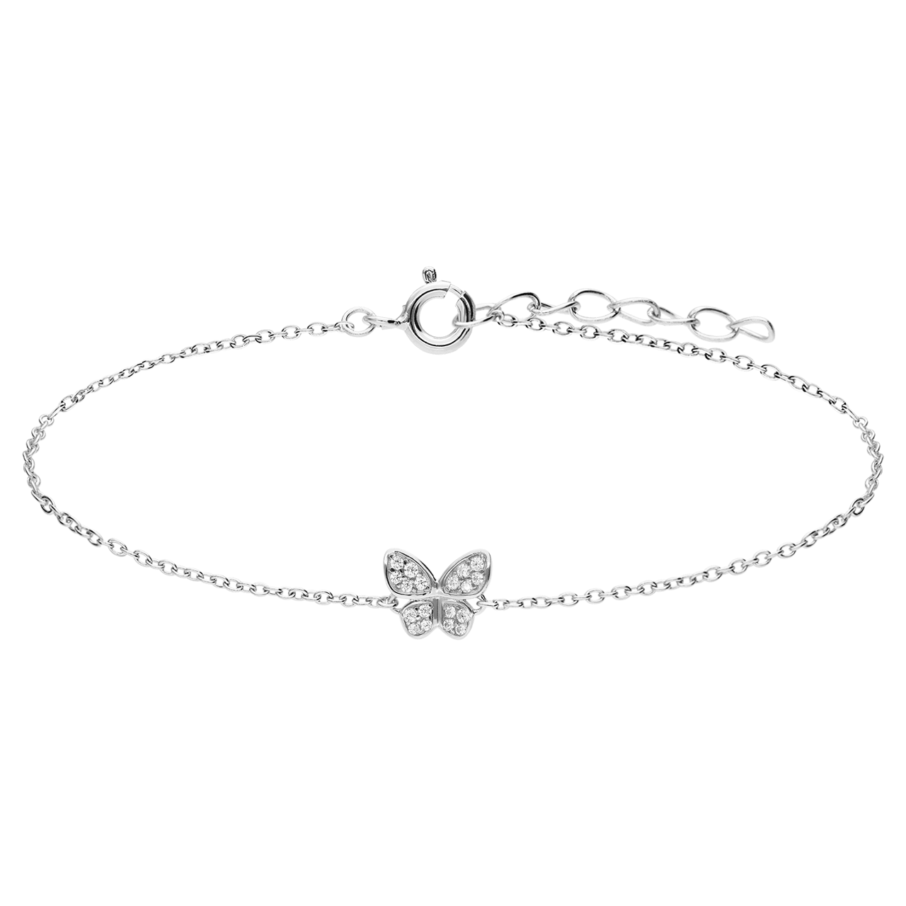 Armband aus 925 Silber, Schmetterling, Zirkonia