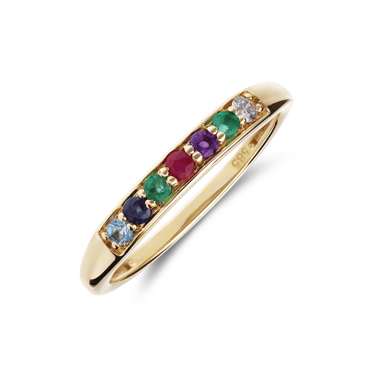 Ring, 585 Gold, Diamant (0,03 ct)