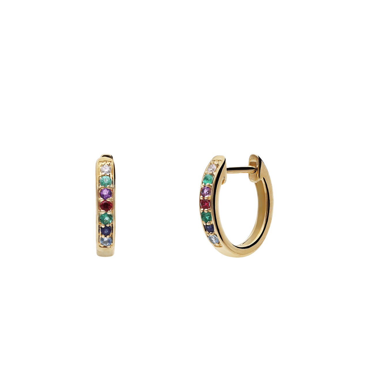 Diamond Luxury14 karaat gouden oorringen diamant(0,03ct) voor dames