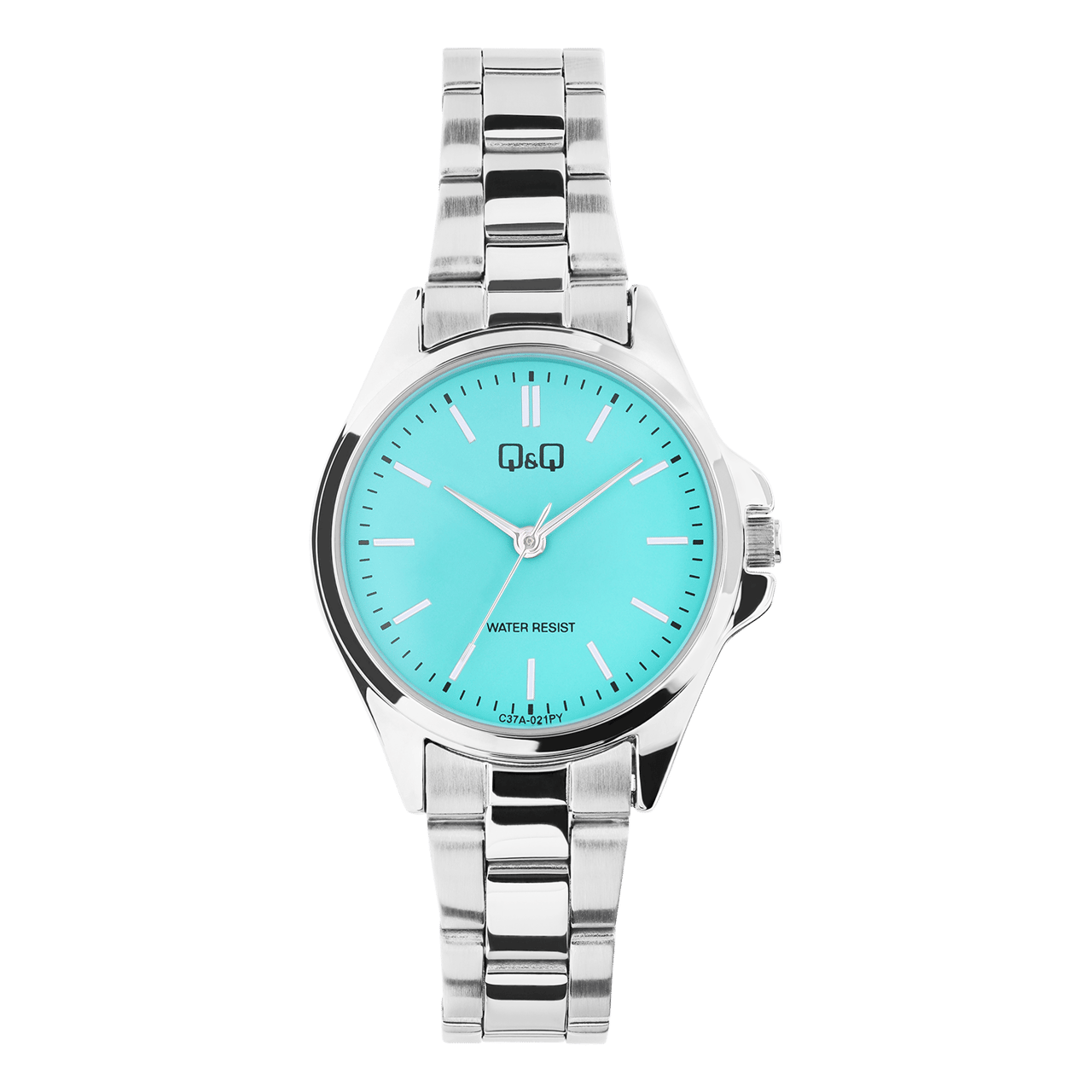 Q&Q stainless steel dameshorloge Turquoise