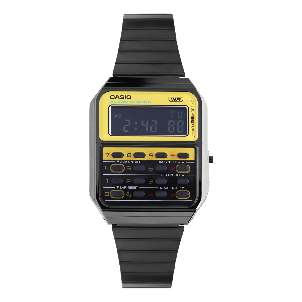 Casio Armbanduhr mit Taschenrechnerfunktion, CA-500WEG-9BEF