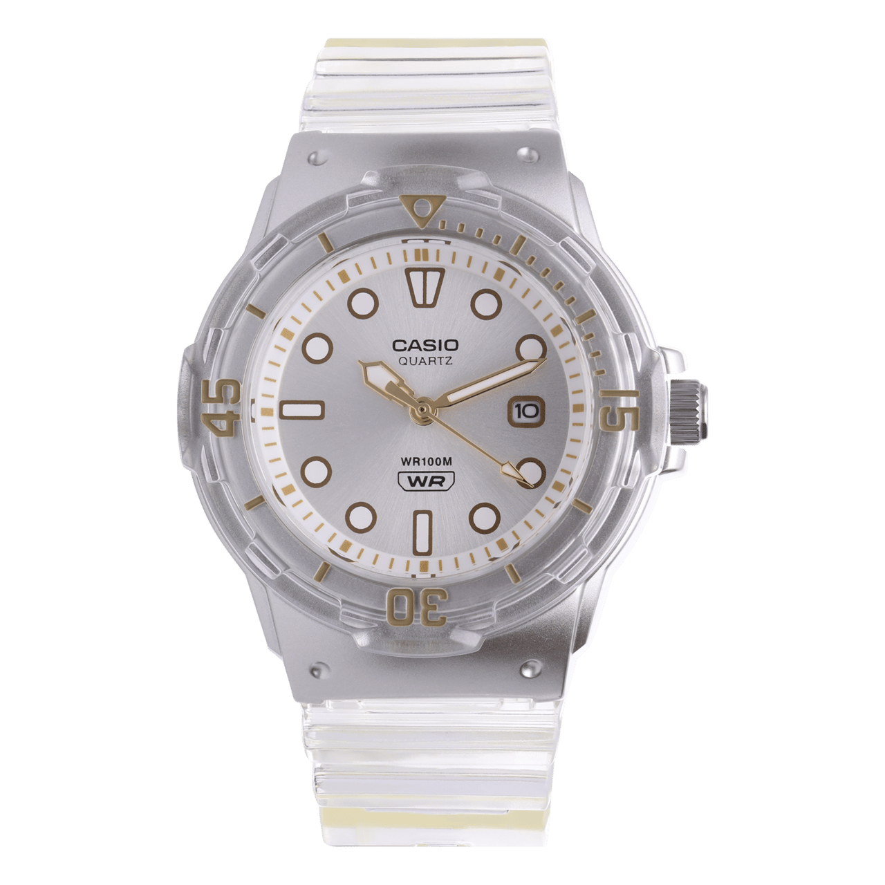 Casio Armbanduhr für Damen, Silikon, Weiß, LRW-200HS-7EVEF