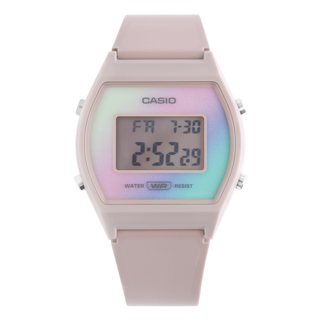 Casio Armbanduhr im Retrolook für Damen, Rosa, LW-205H-4AEF