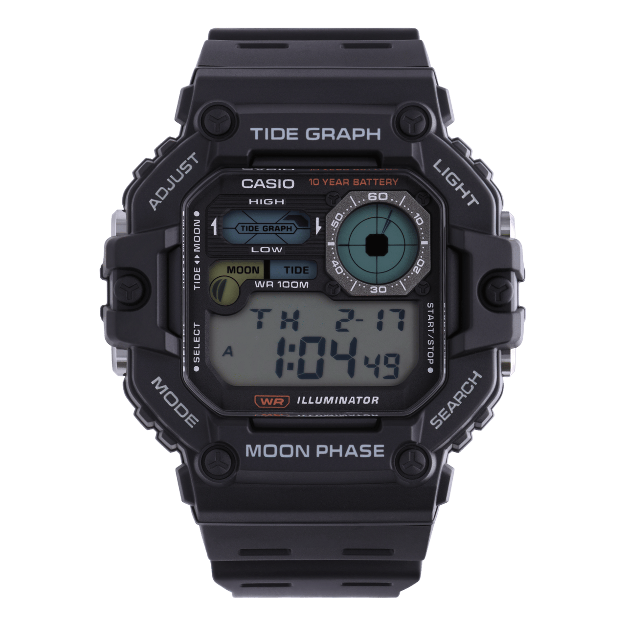 Casio digitaal horloge zwart WS-1700H-1AVEF