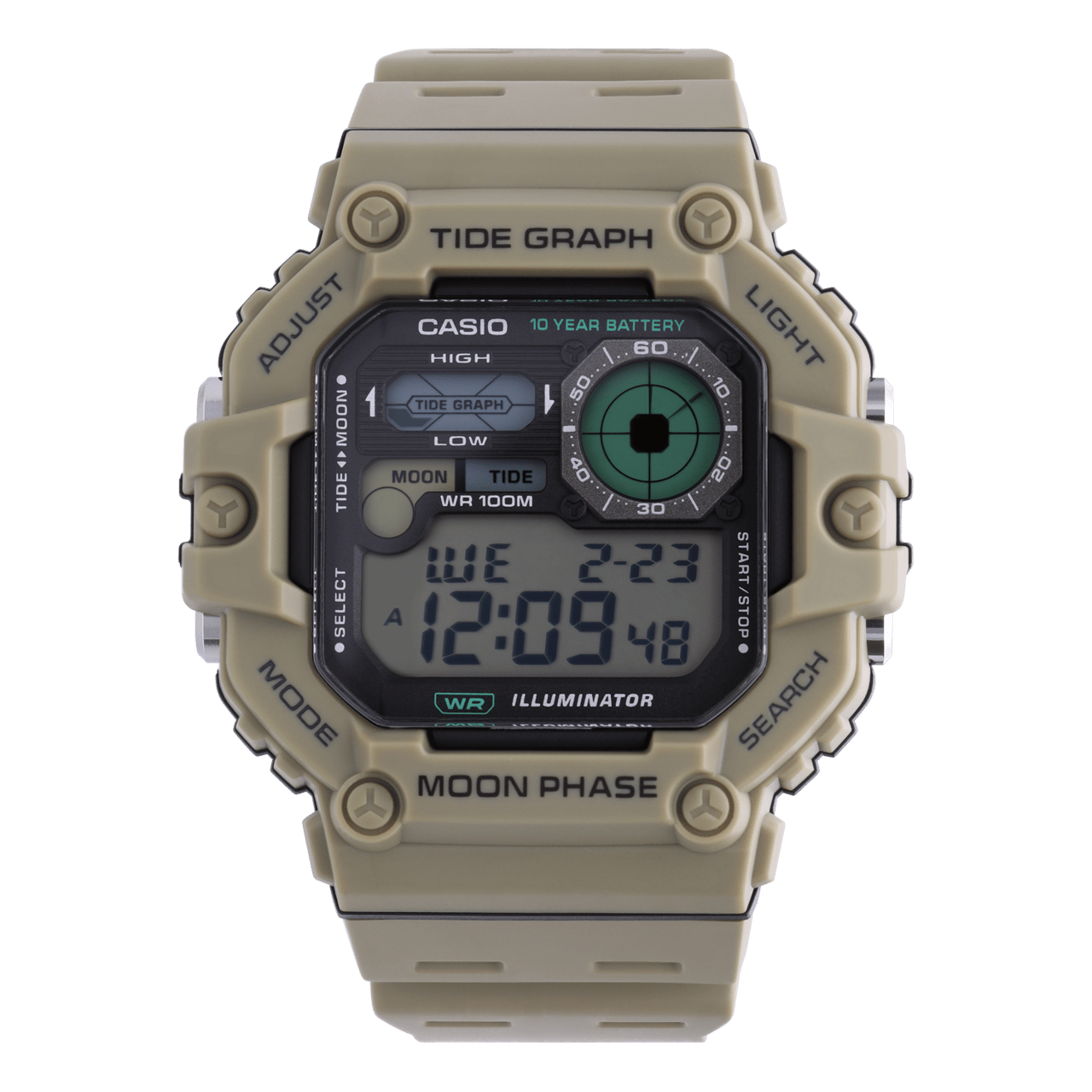 Casio digitale Armbanduhr, Beige, WS-1700H-5AVEF