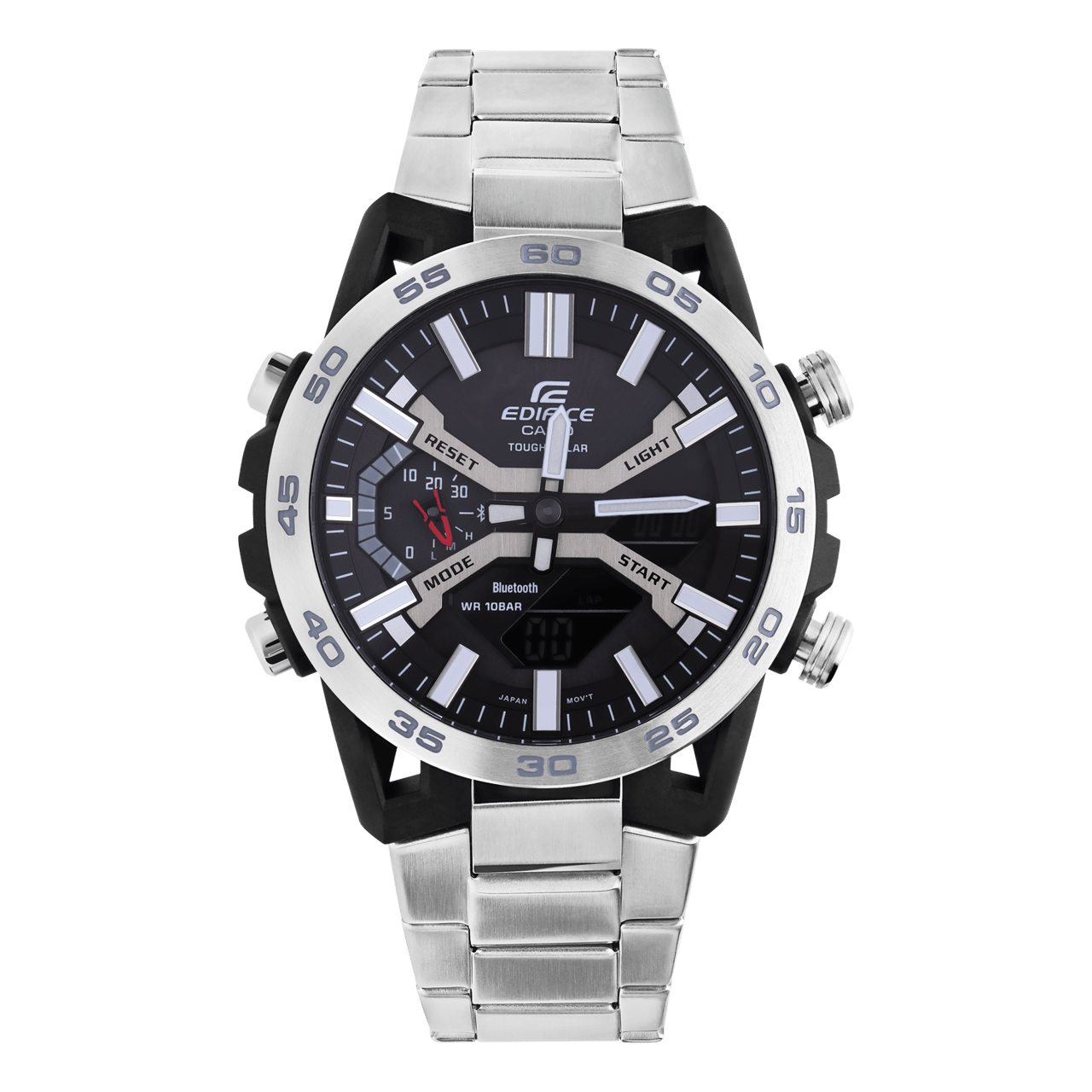 Edifice Uhr mit Armband aus Edelstahl, ECB-2000D-1AEF