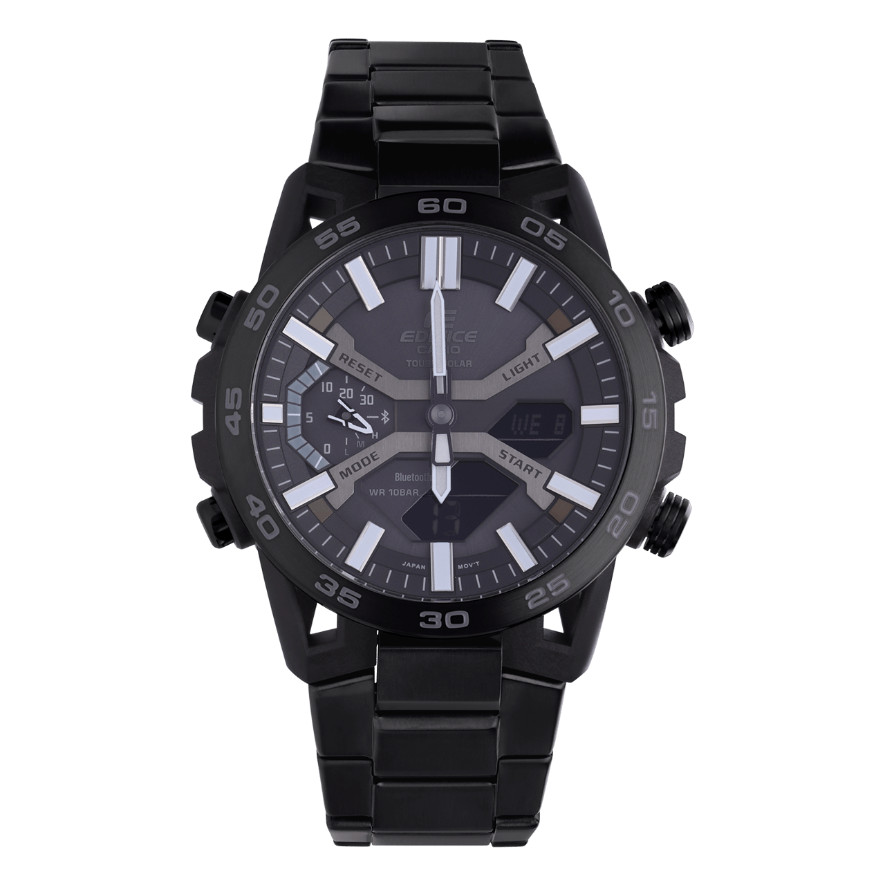 Edifice horloge stainless steel band zwart ECB-2000DC-1BEF