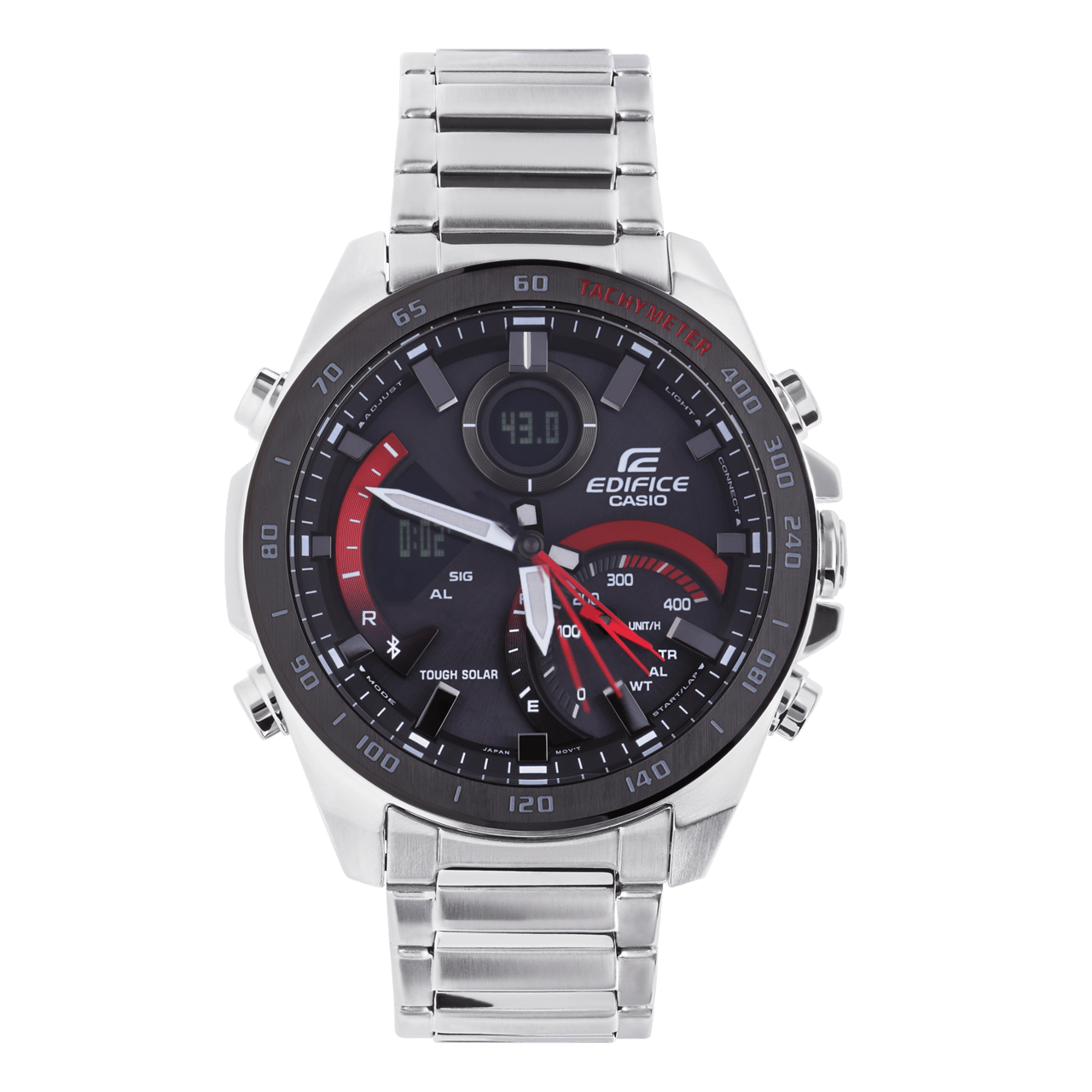 Edifice Uhr mit Armband aus Edelstahl ECB-900DB-1AER