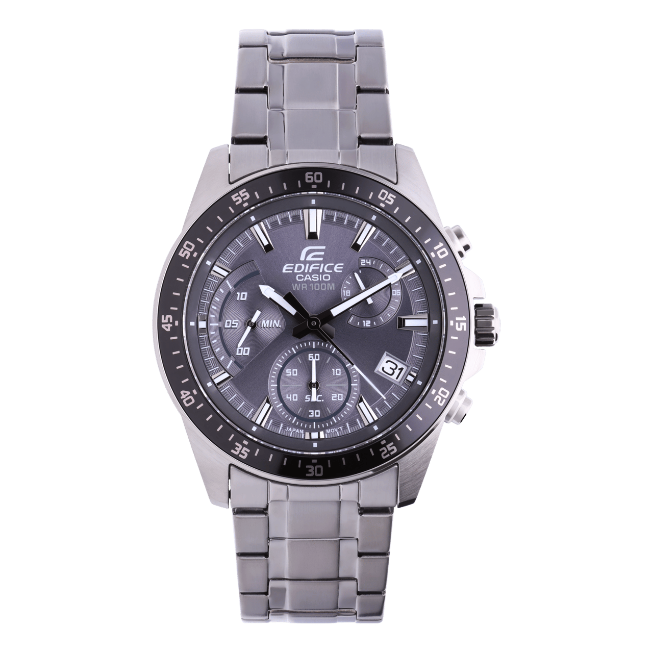 Edifice Uhr mit Armband aus Edelstahl, Gun (Grau), EFV-540DC-1CVUEF