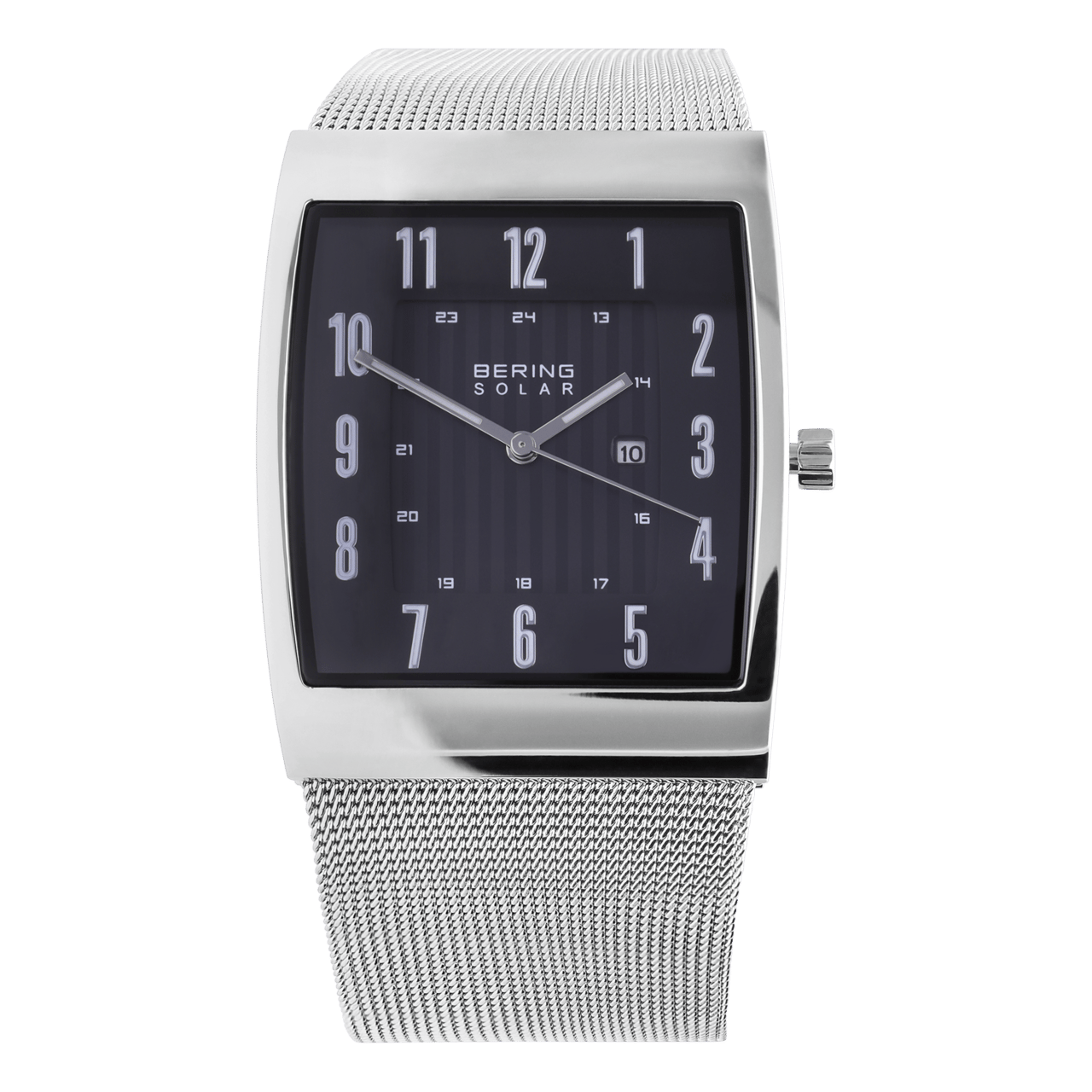 Bering Uhr mit Solarfunktion mit Armband aus Mesh, Silber, 16433-002
