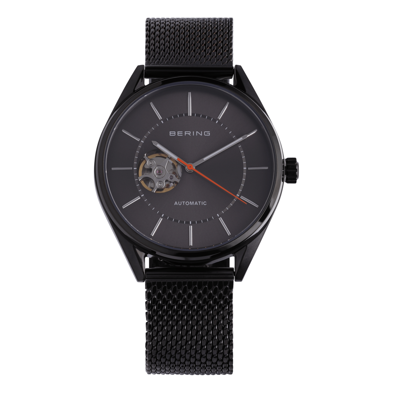 Bering Uhr mit Armband aus Mesh, Grau, 16743-377