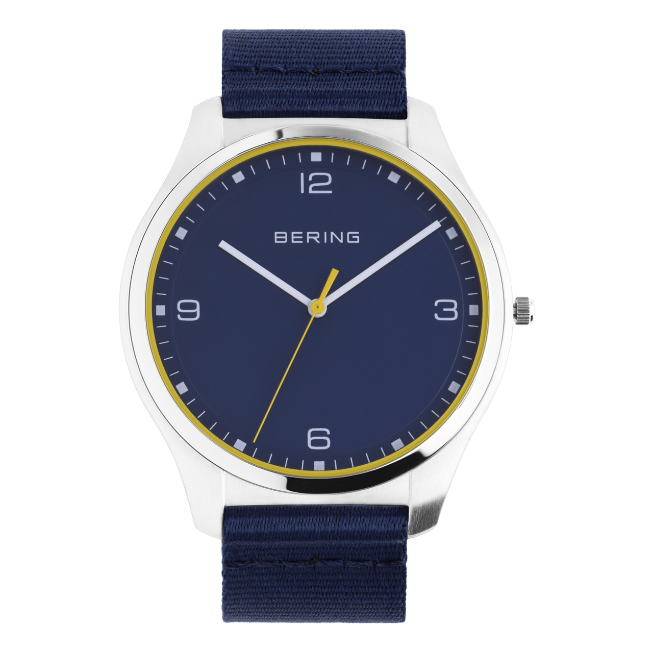 Bering Uhr mit Armband aus Stoff, Blau, 18342-507