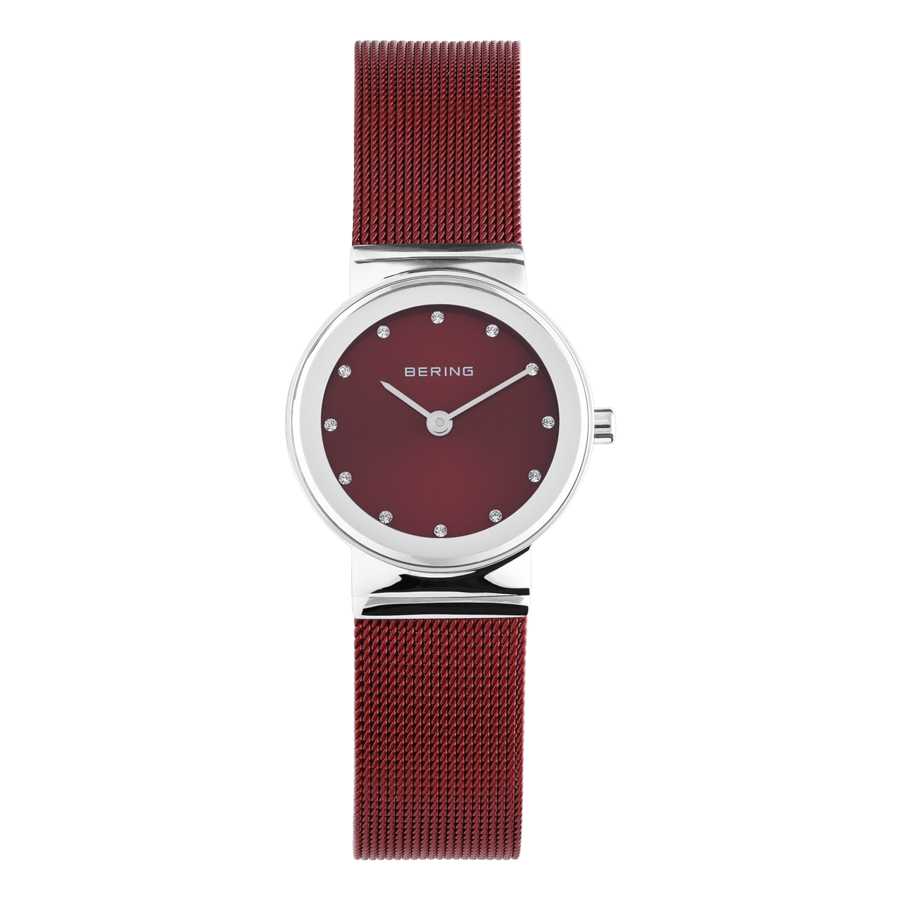 Bering Uhr mit Armband aus Mesh, Rot, 10126-303