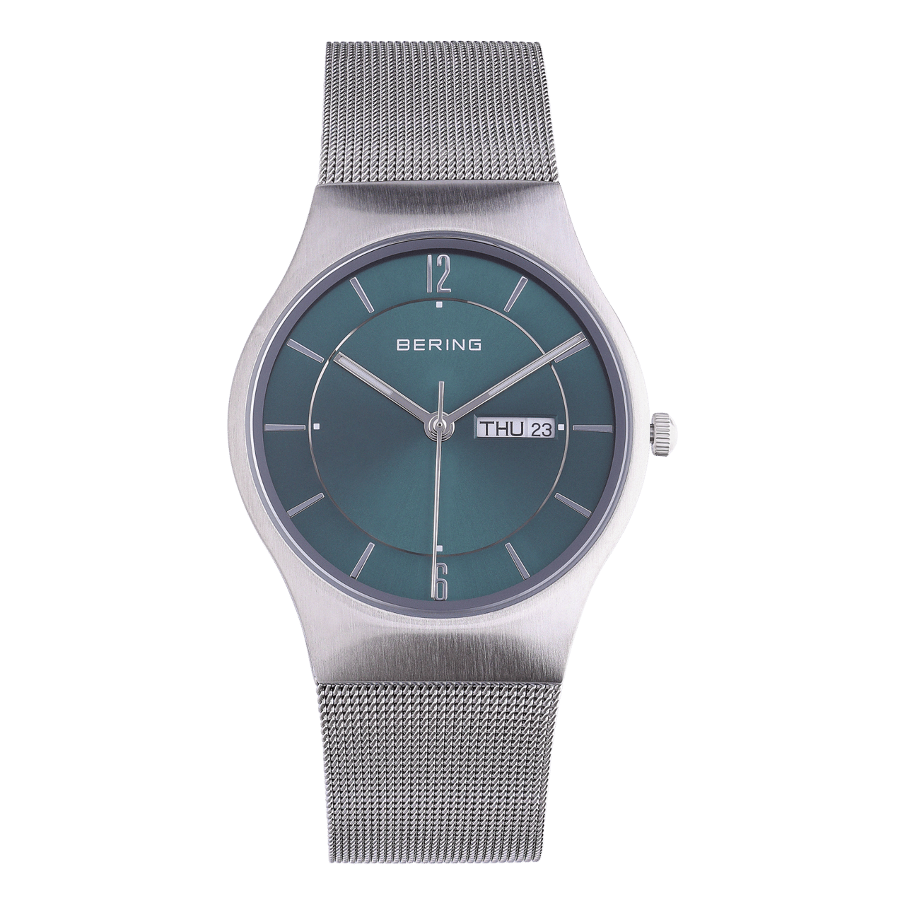 Bering horloge met mesh band zilver 11938-008DD