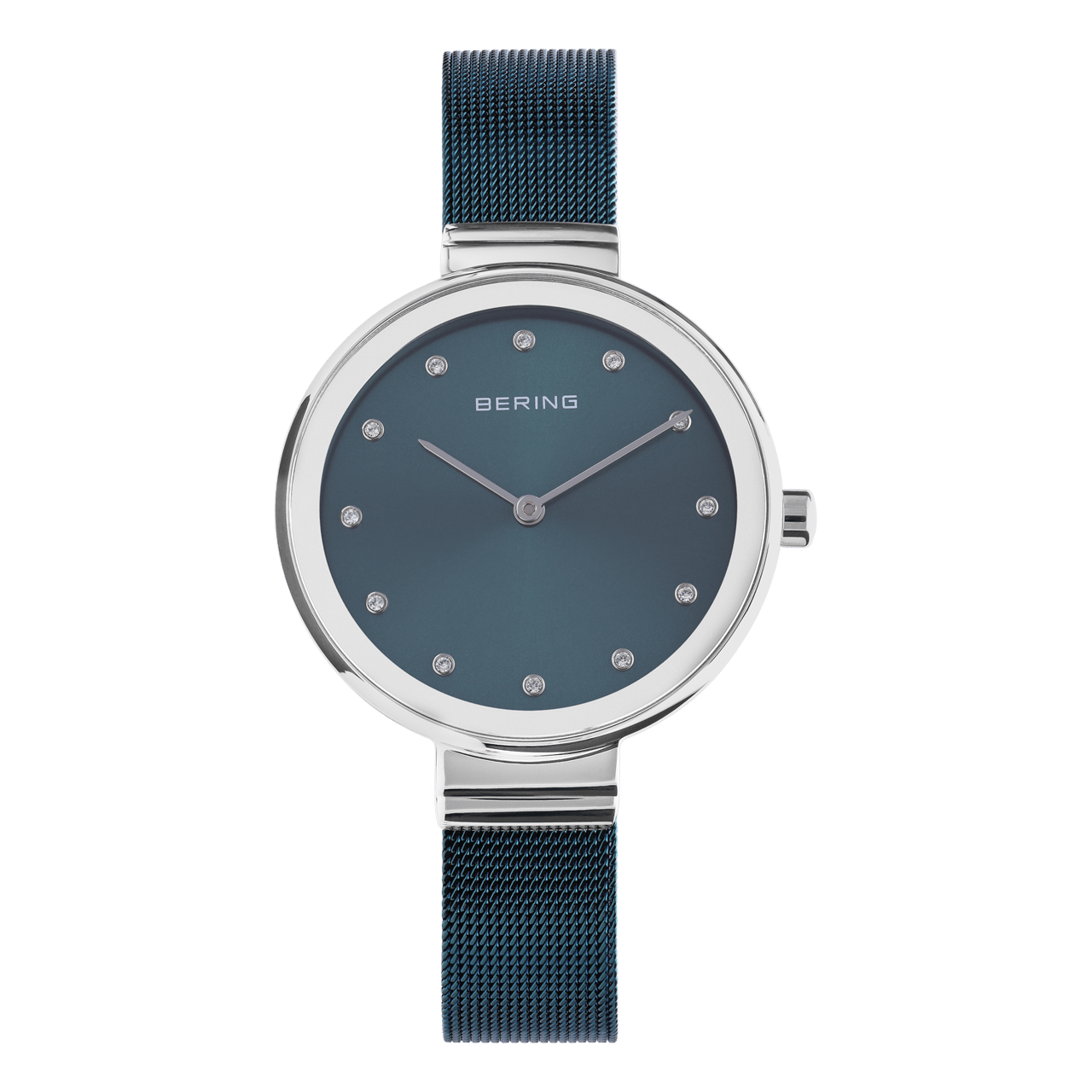 Bering Uhr mit Armband aus Mesh, Grün, 12034-808
