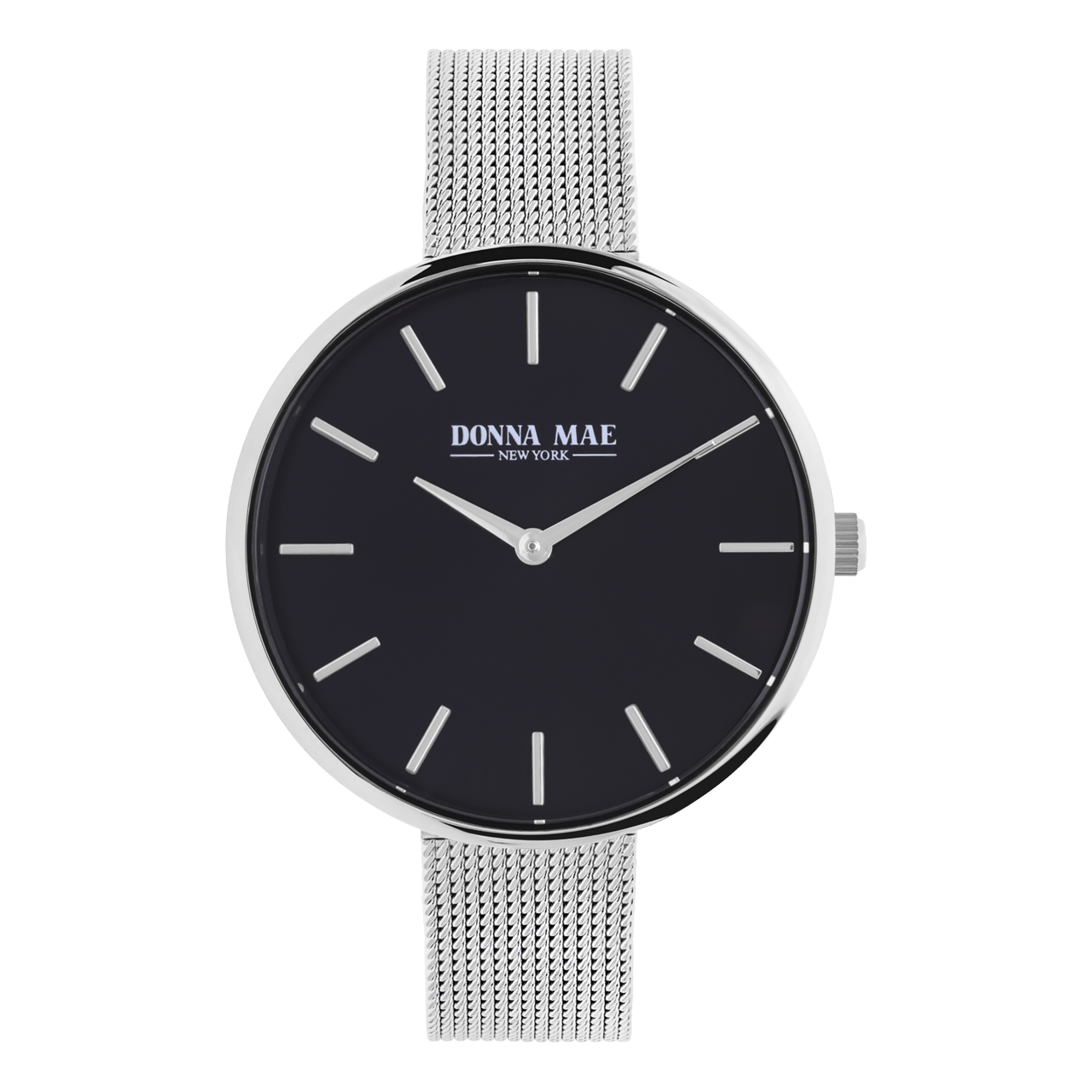 Donna Mae Uhr mit Armband aus Mesh, silberfarben