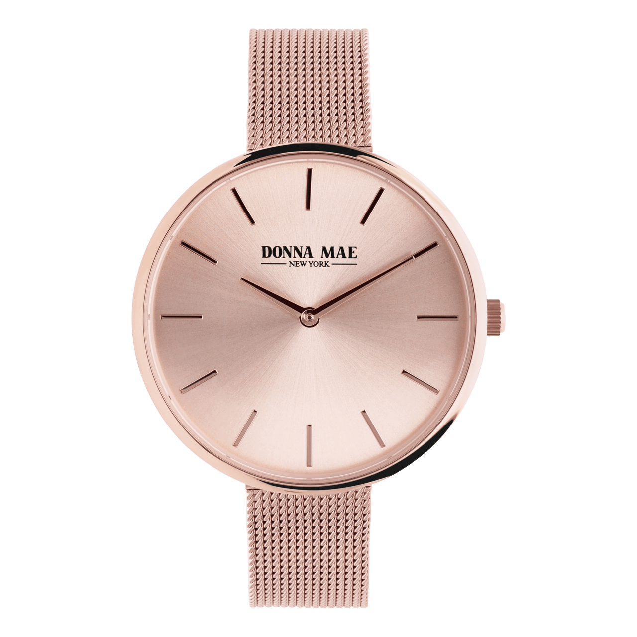 Donna Mae horloge mesh band rosé-kleurig