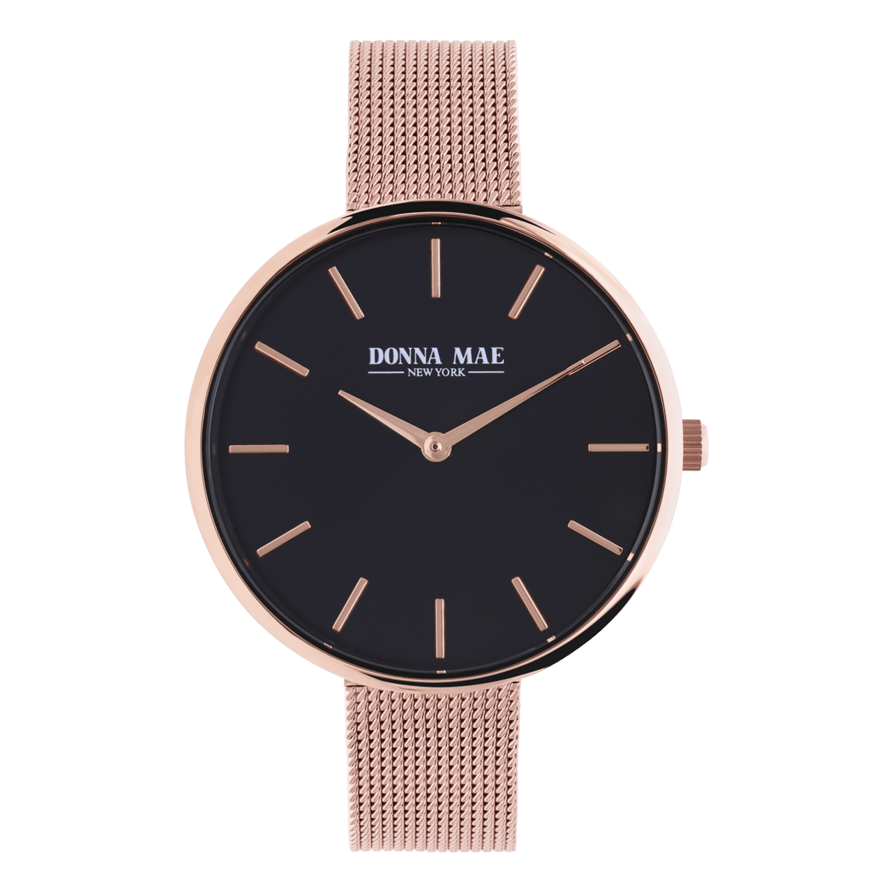 Donna Mae Uhr mit Armband aus Mesh, roséfarben