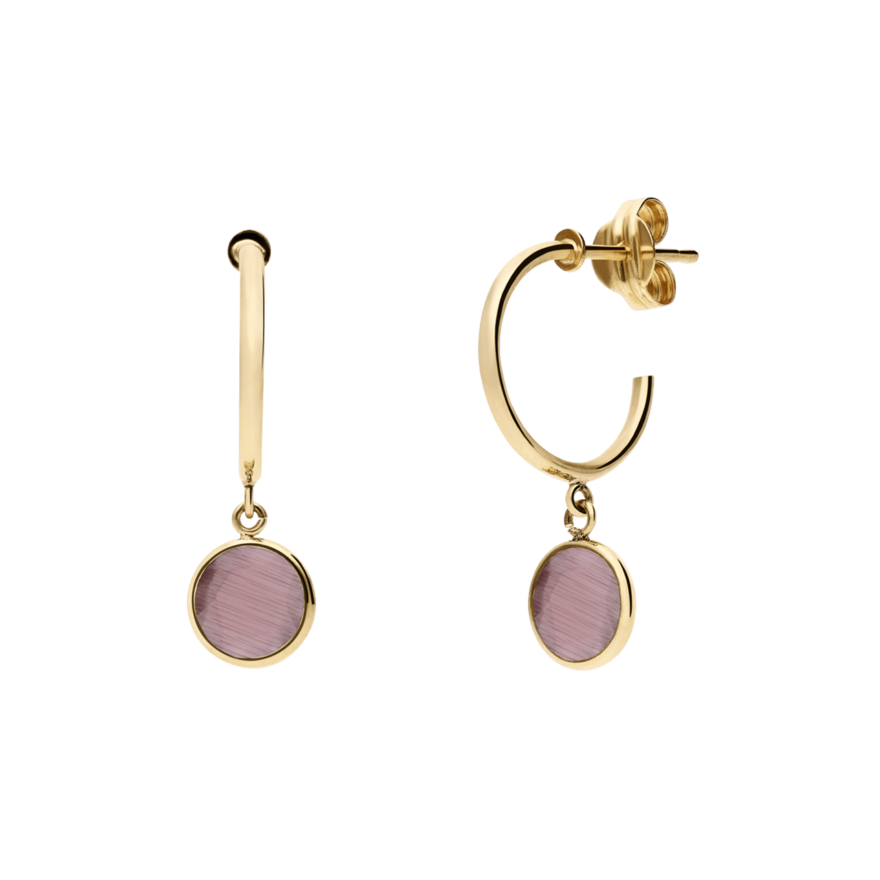 14 karaat gouden oorhangers geboortesteen hanger juni voor dames
