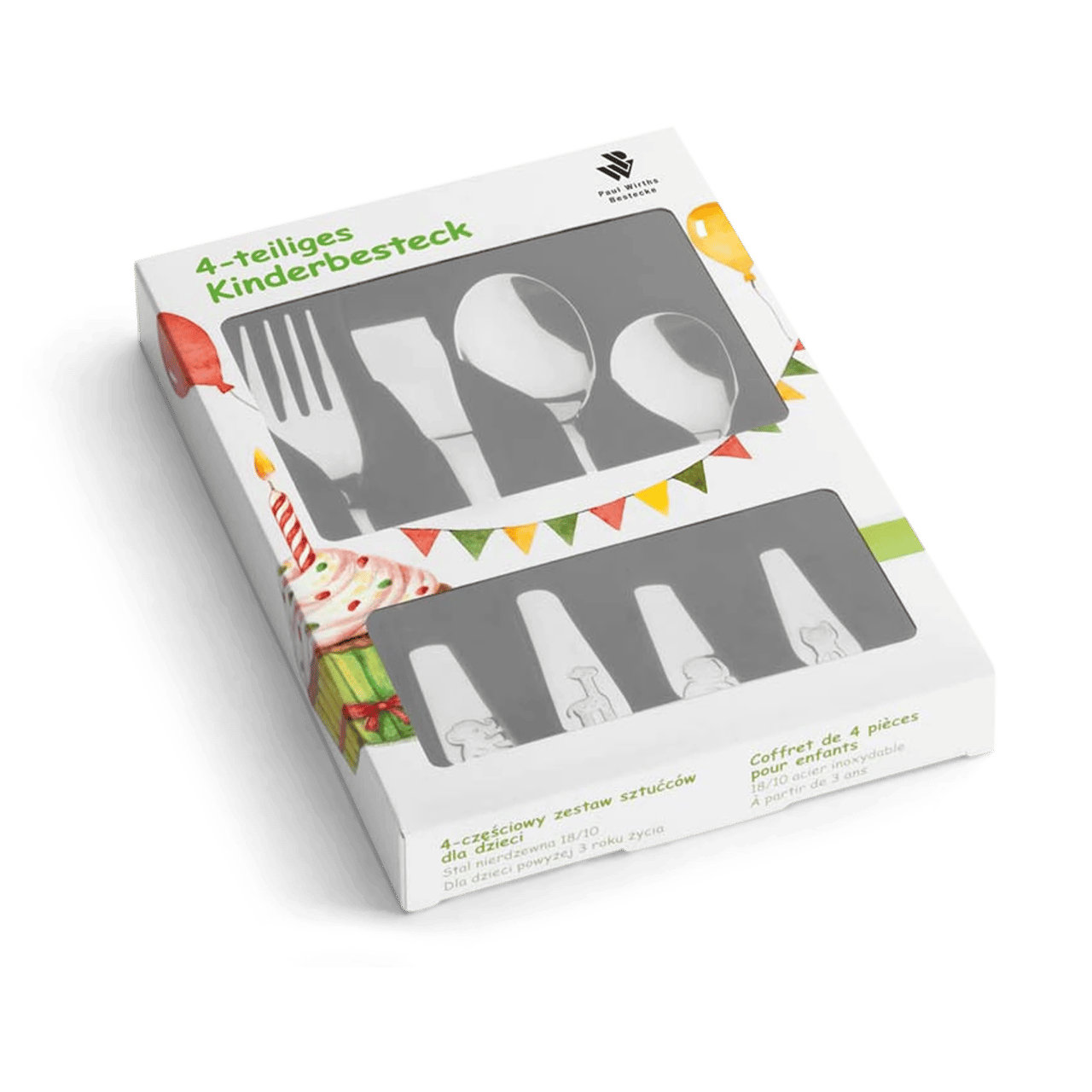 Besteckset Zoo 4-teilig