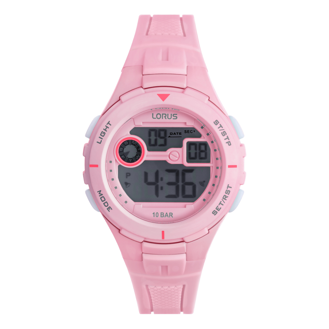 Lorus digitaal horloge silicon band pink R2387PX9