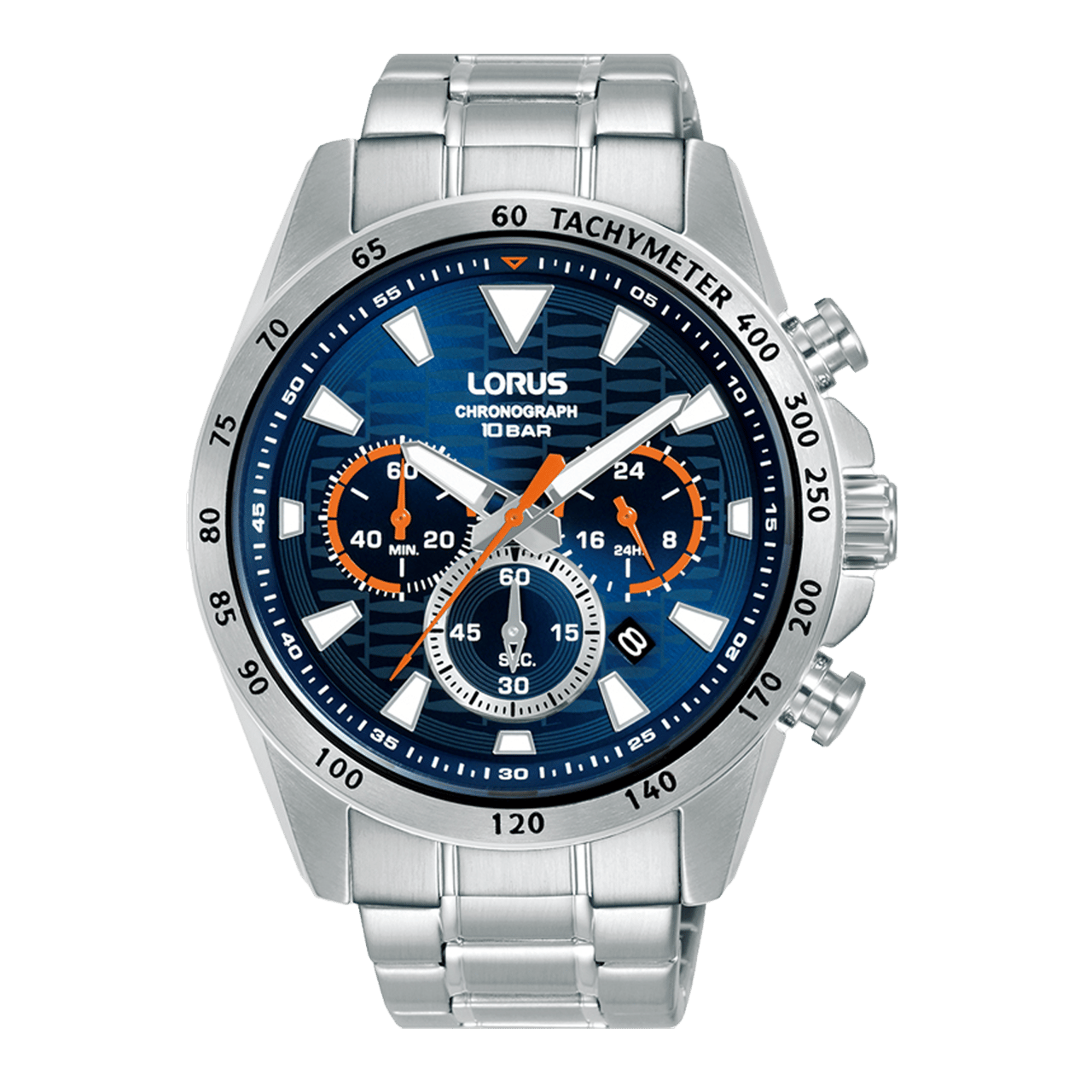 Lorus Herrenuhr mit Armband aus Edelstahl und Chronograf