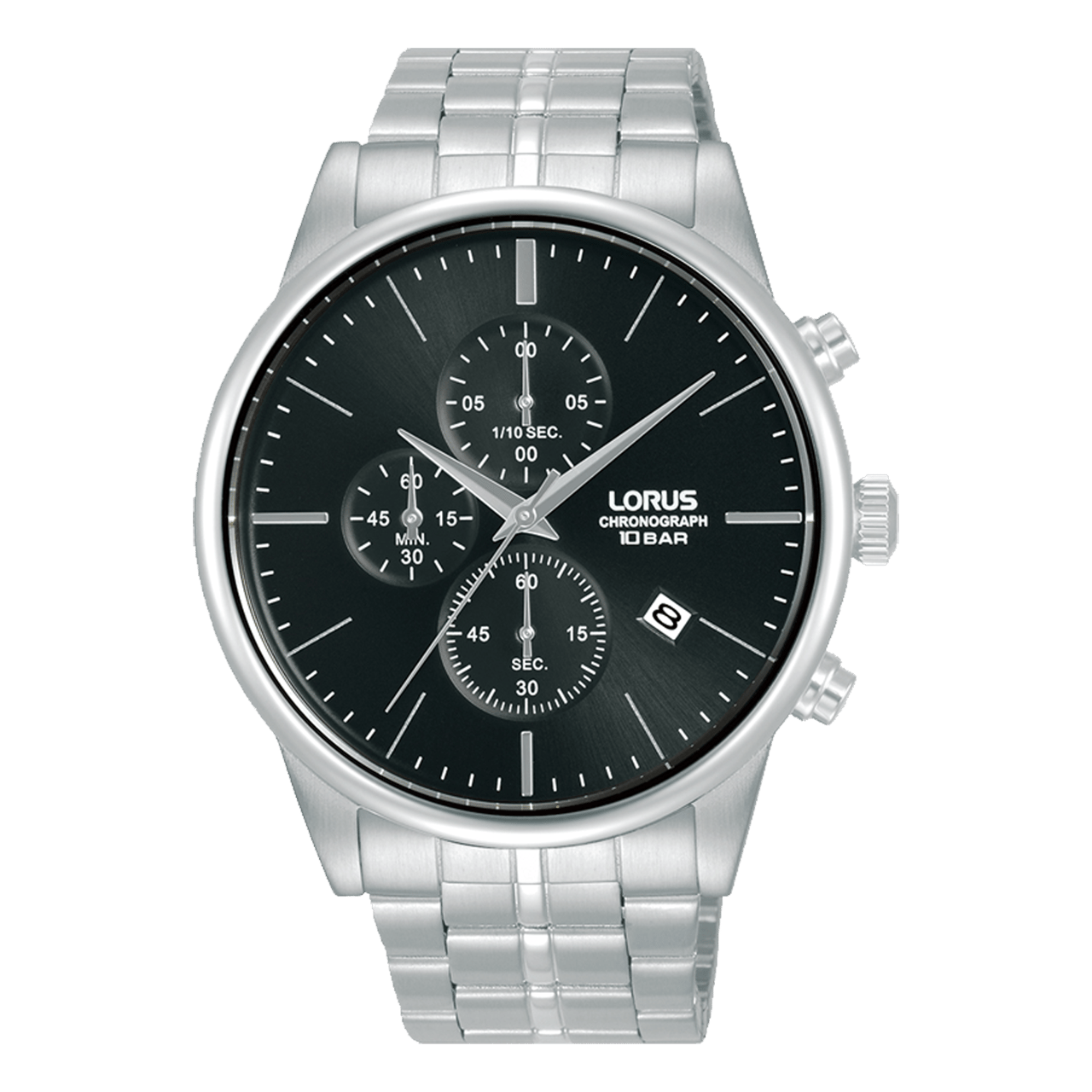 Lorus stainless steel herenhorloge met Chronograaf