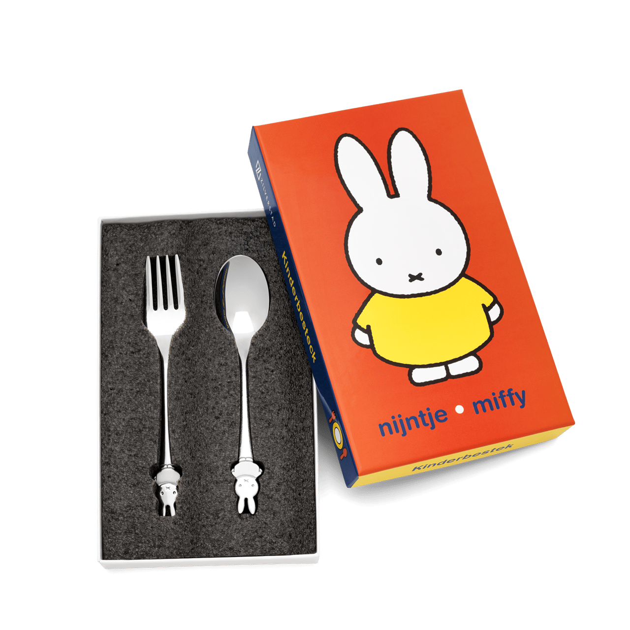 Kinderbesteck aus rostfreiem Stahl, Miffy, zweiteilig.