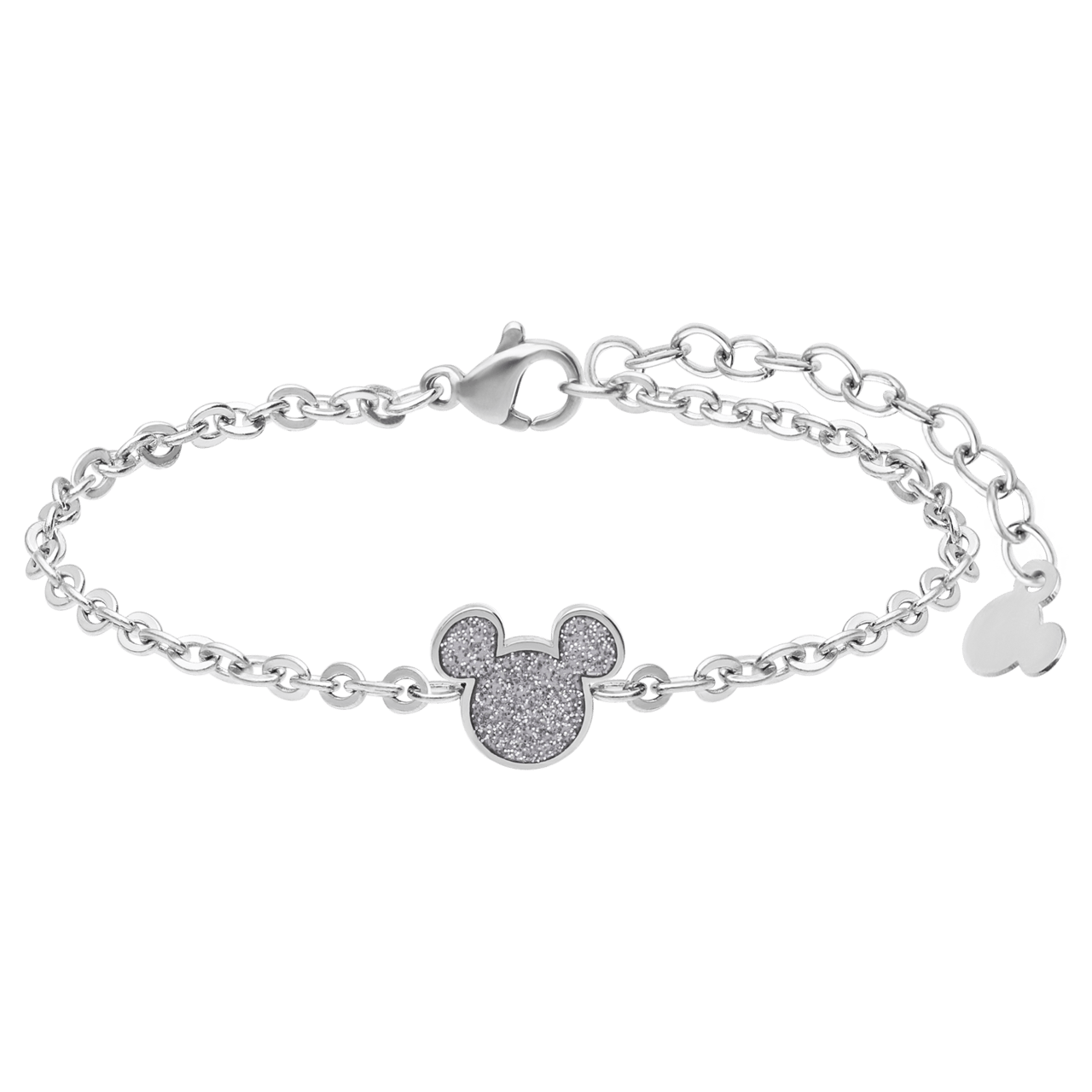 Disney – Armband aus Edelstahl, Mickey Maus, mit Glitter