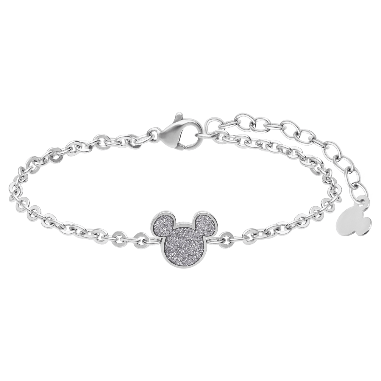 Disney - Stainless steel armband Mickey Moude met glitter