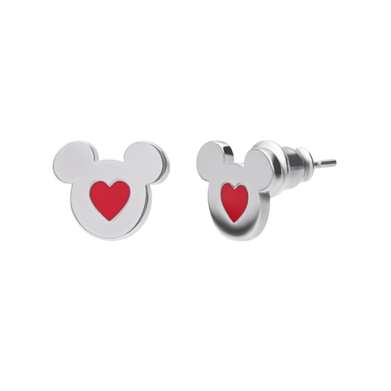 Disney stalen oorbellen Mickey hart roze emaille