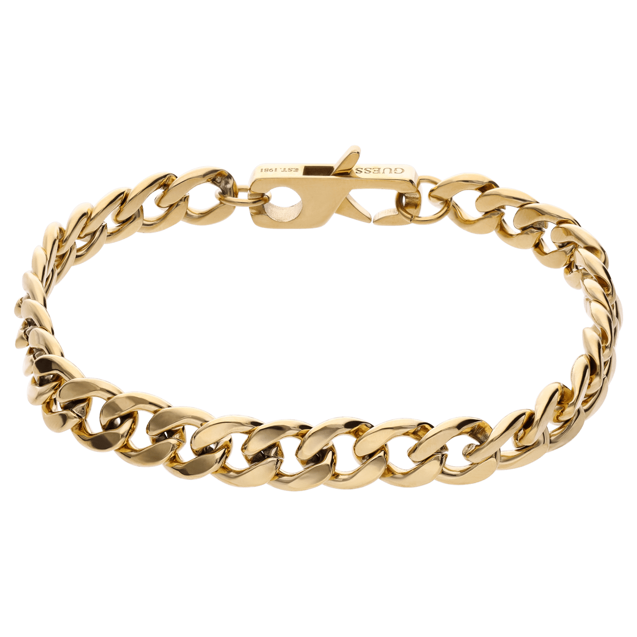 Guess stalen goldplated herenarmband