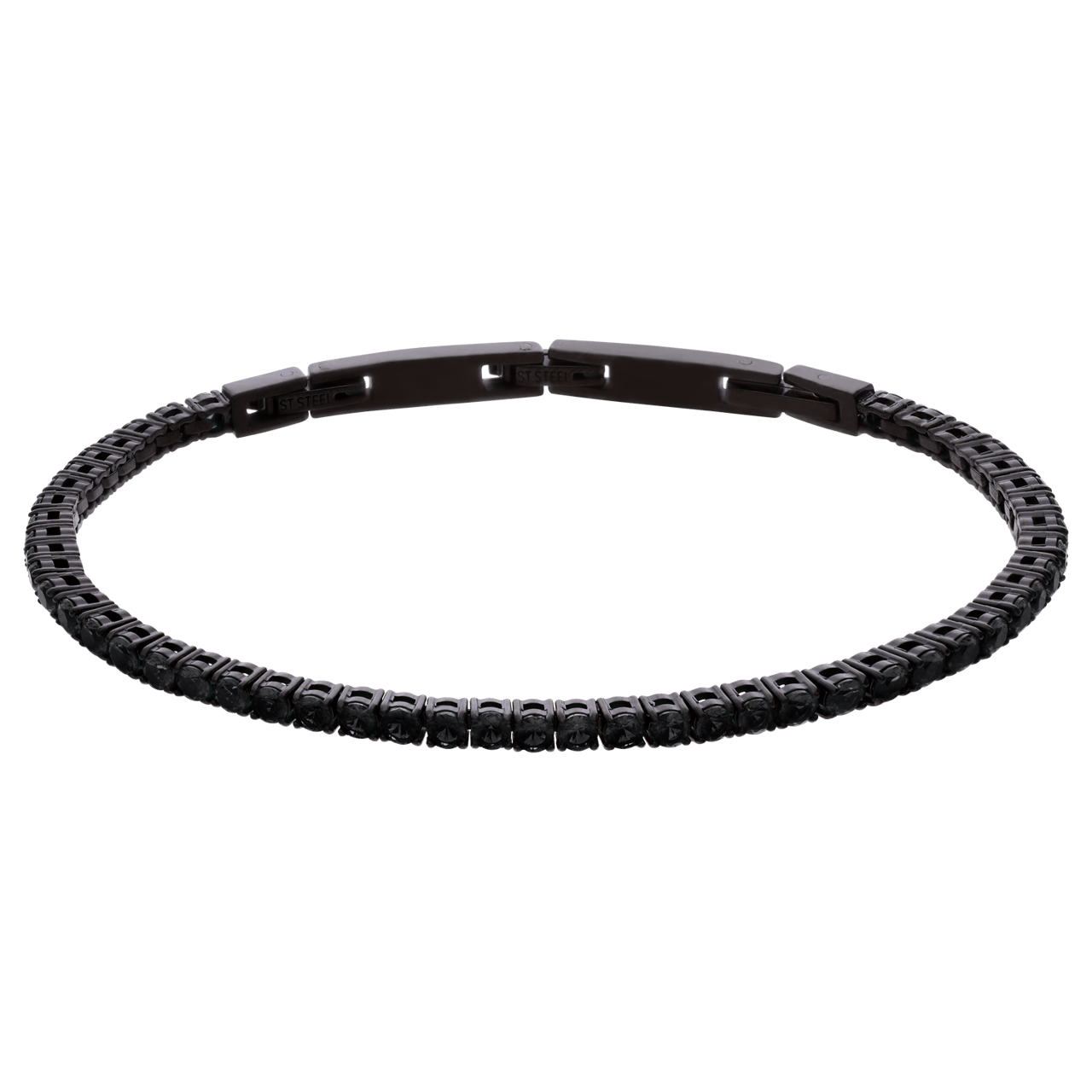 Guess heren stainless steel armband zwart GUESS ETERNITY