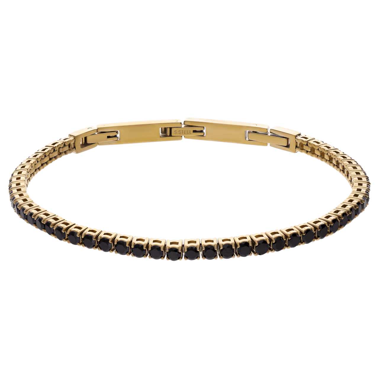 Guess stainless steel goldplated herenarmband met zirkonia