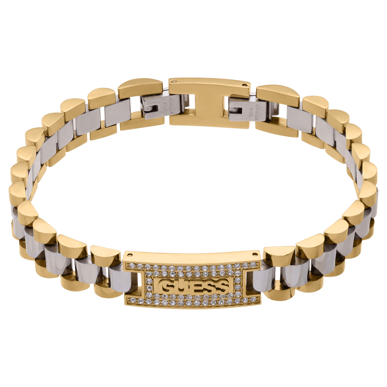 Guess Armband für Herren aus Edelstahl, zweifarbig, EMPIRE