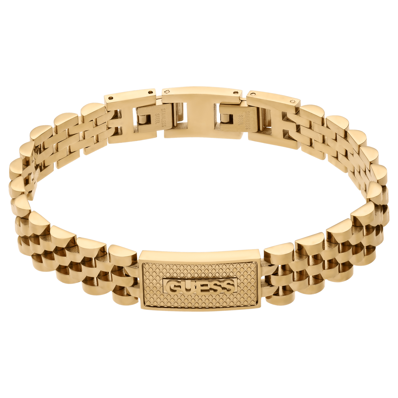 Guess stalen goldplated herenarmband met plating