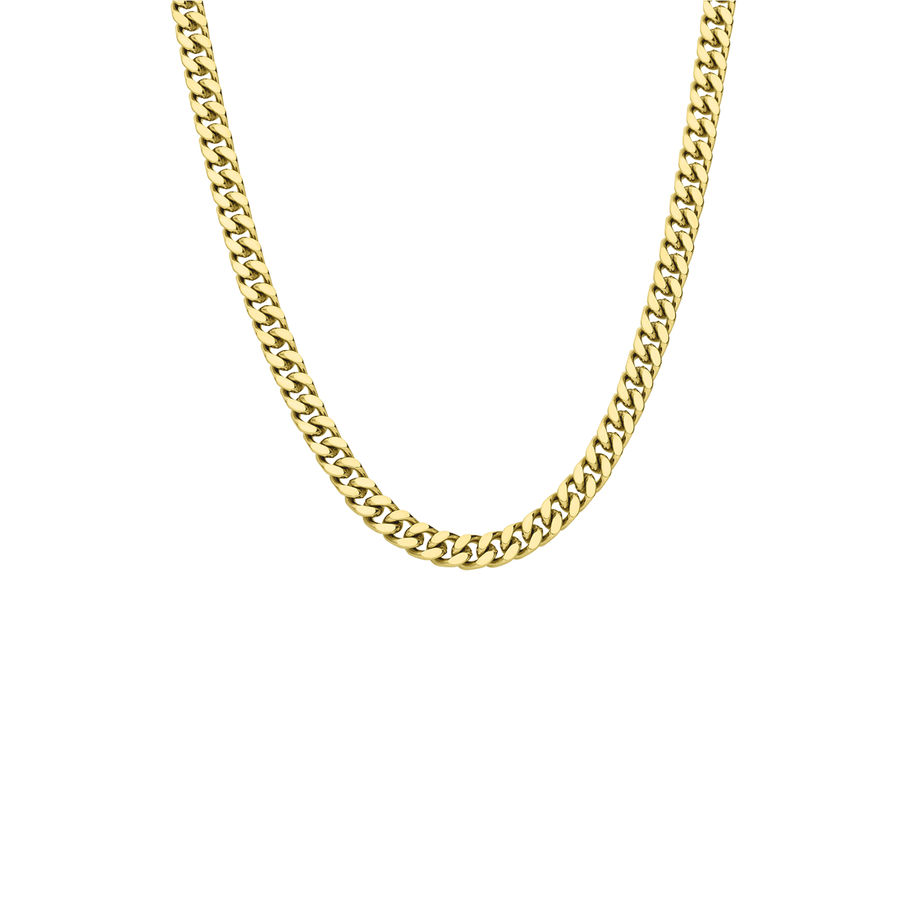 Guess heren stainless steel goldplated collier LINK CITY