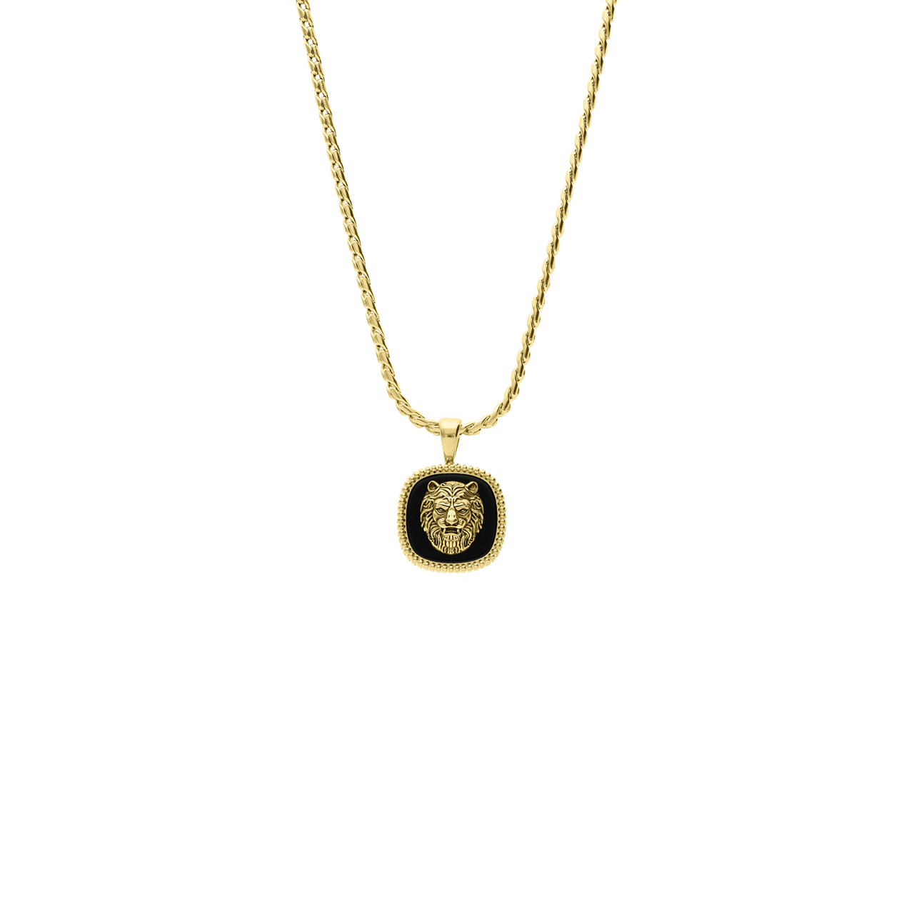 Guess heren stainless steel goldplated collier LION KING