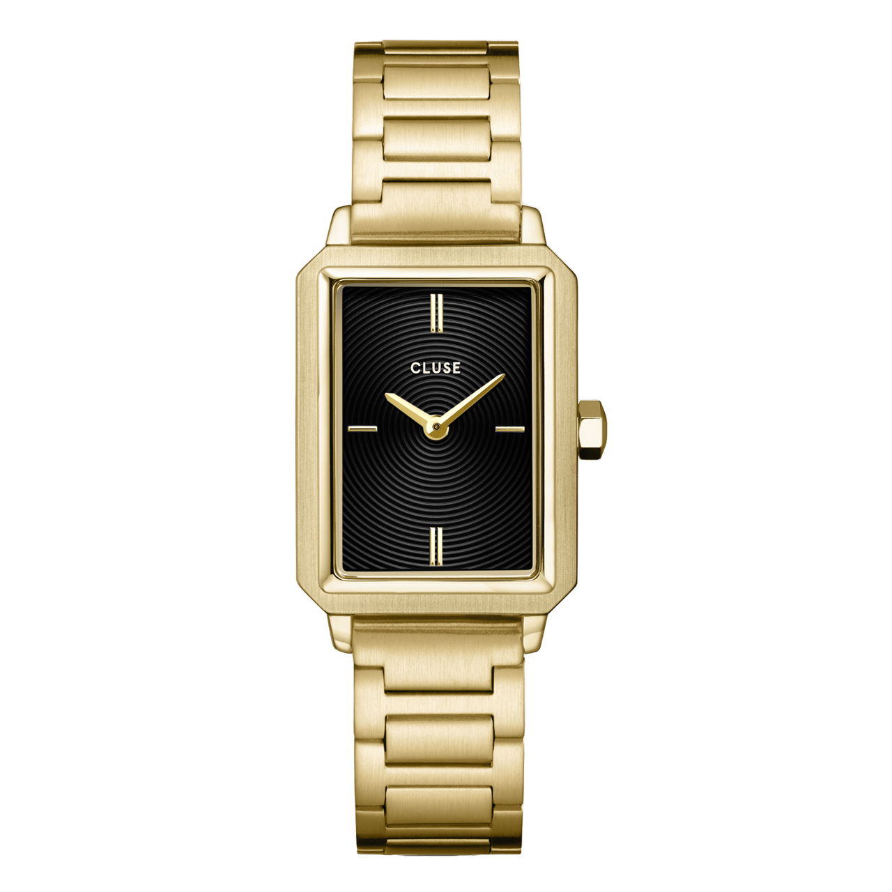 CLUSE – Armbanduhr für Damen „Fluette“ aus Edelstahl, Gold mit Schwarz