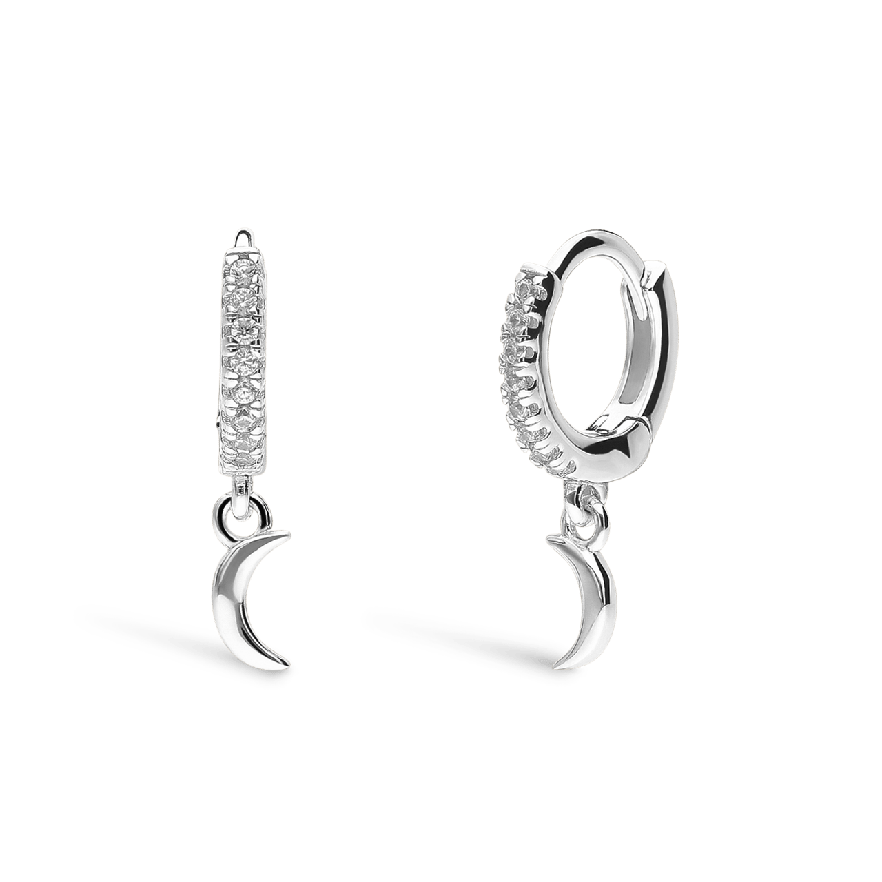 Ohrringe aus 925er Silber, Mond