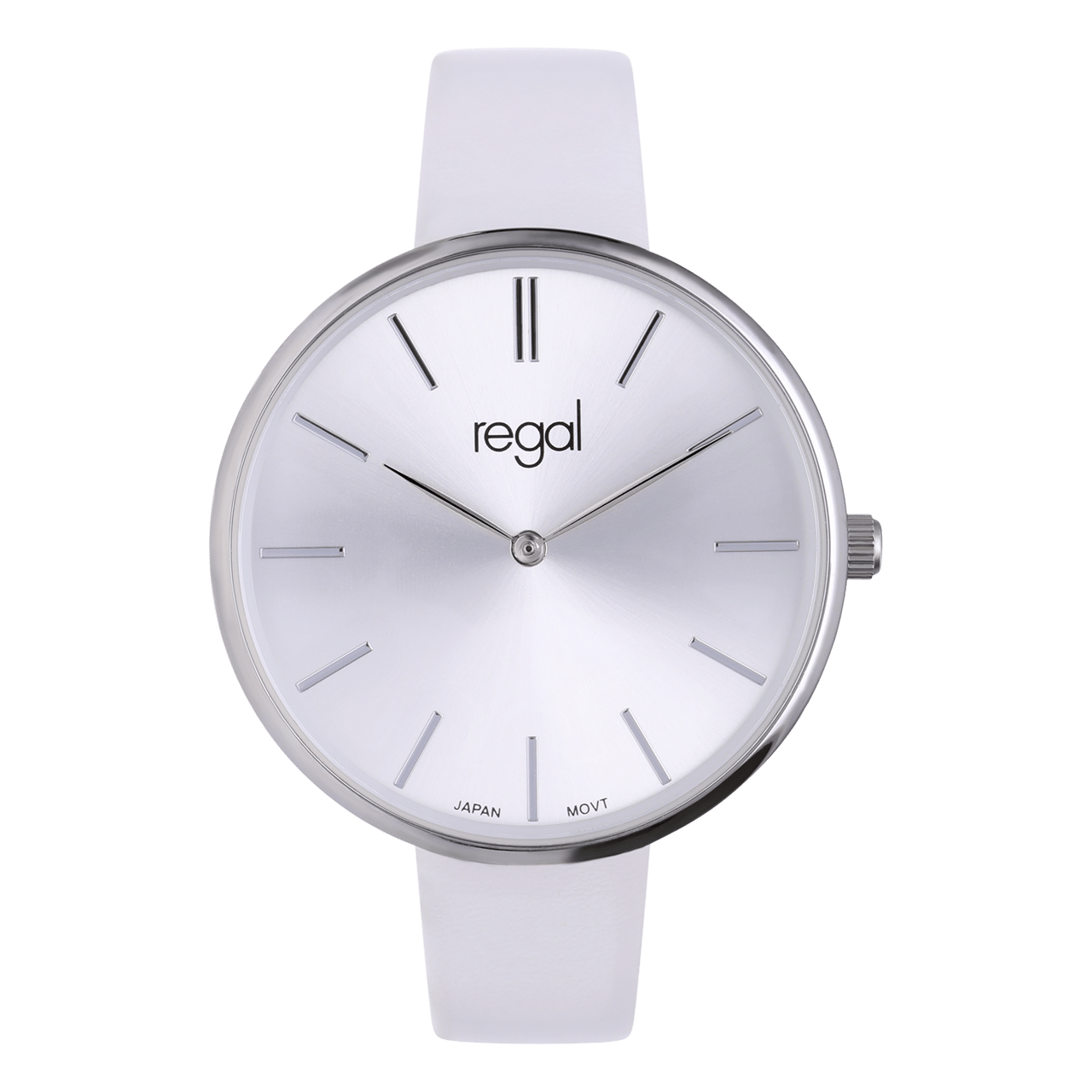 Regal dames horloge wit, zilver wijzerplaat