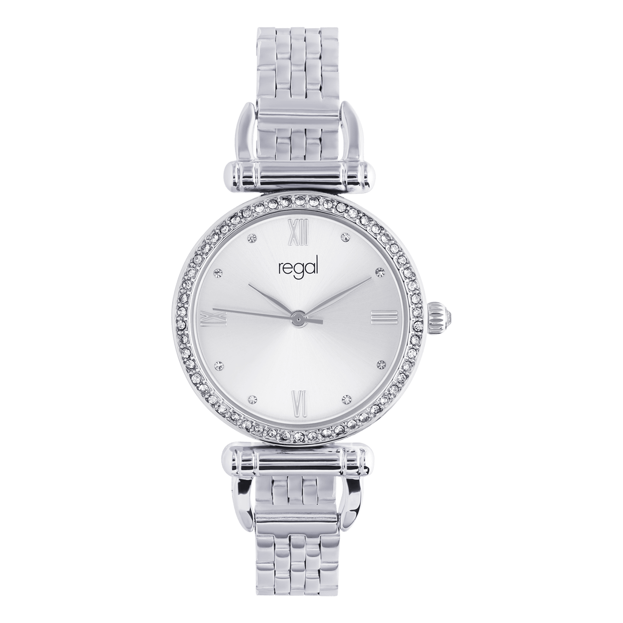 Regal Damen-Armbanduhr, silberfarben, mit Zirkonia