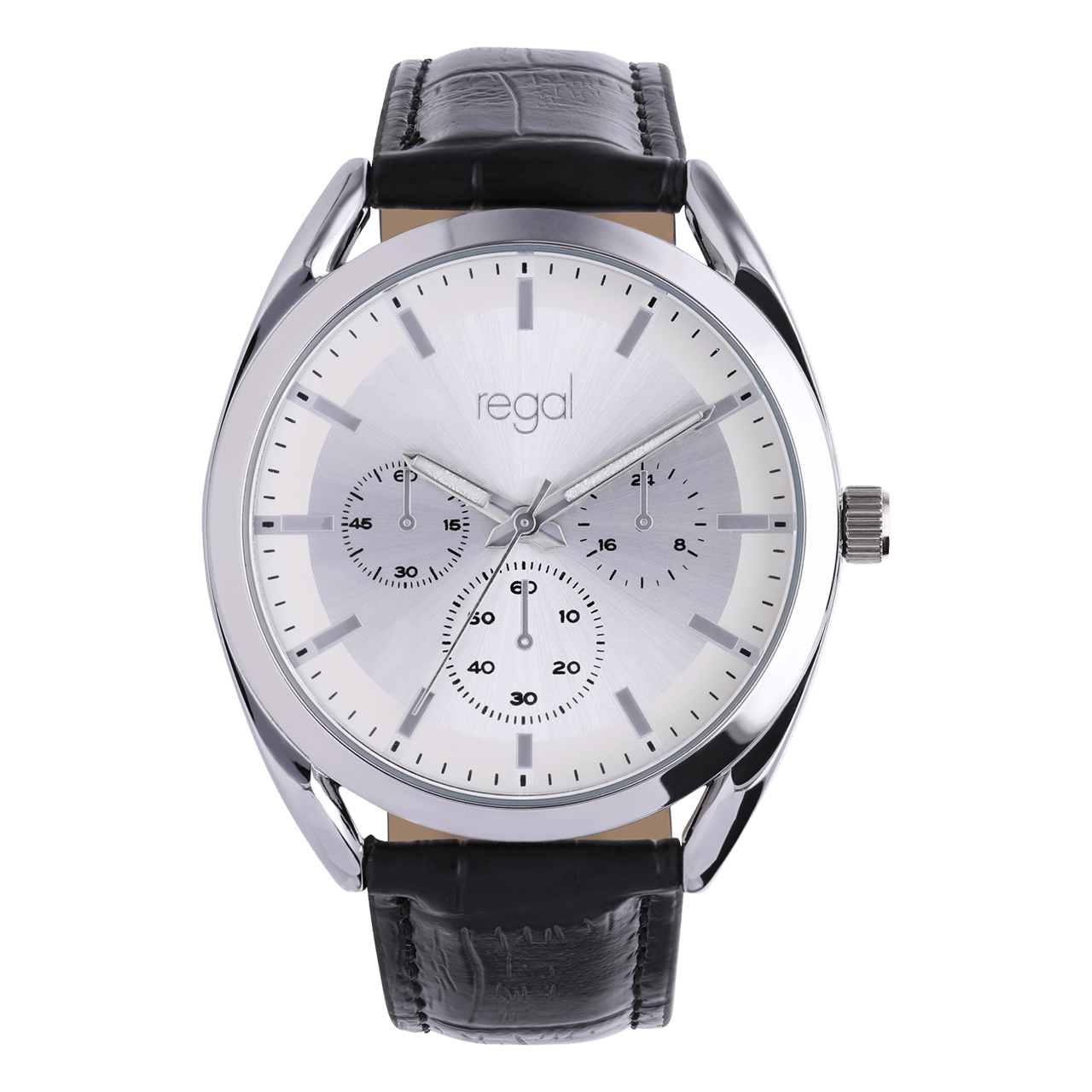 Regal Herren-Armbanduhr mit schwarzem Armband